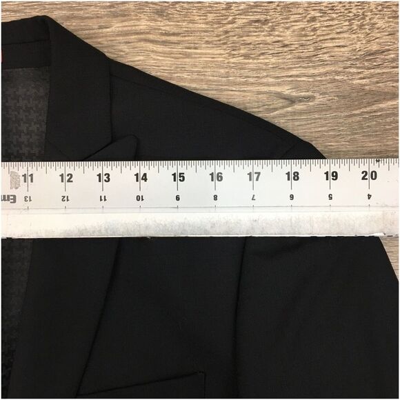 JOHN VARVATOS Mens Blazer Sport Coat Casual Jacket Size 40R Black Wool Suit - Picture 5 of 12